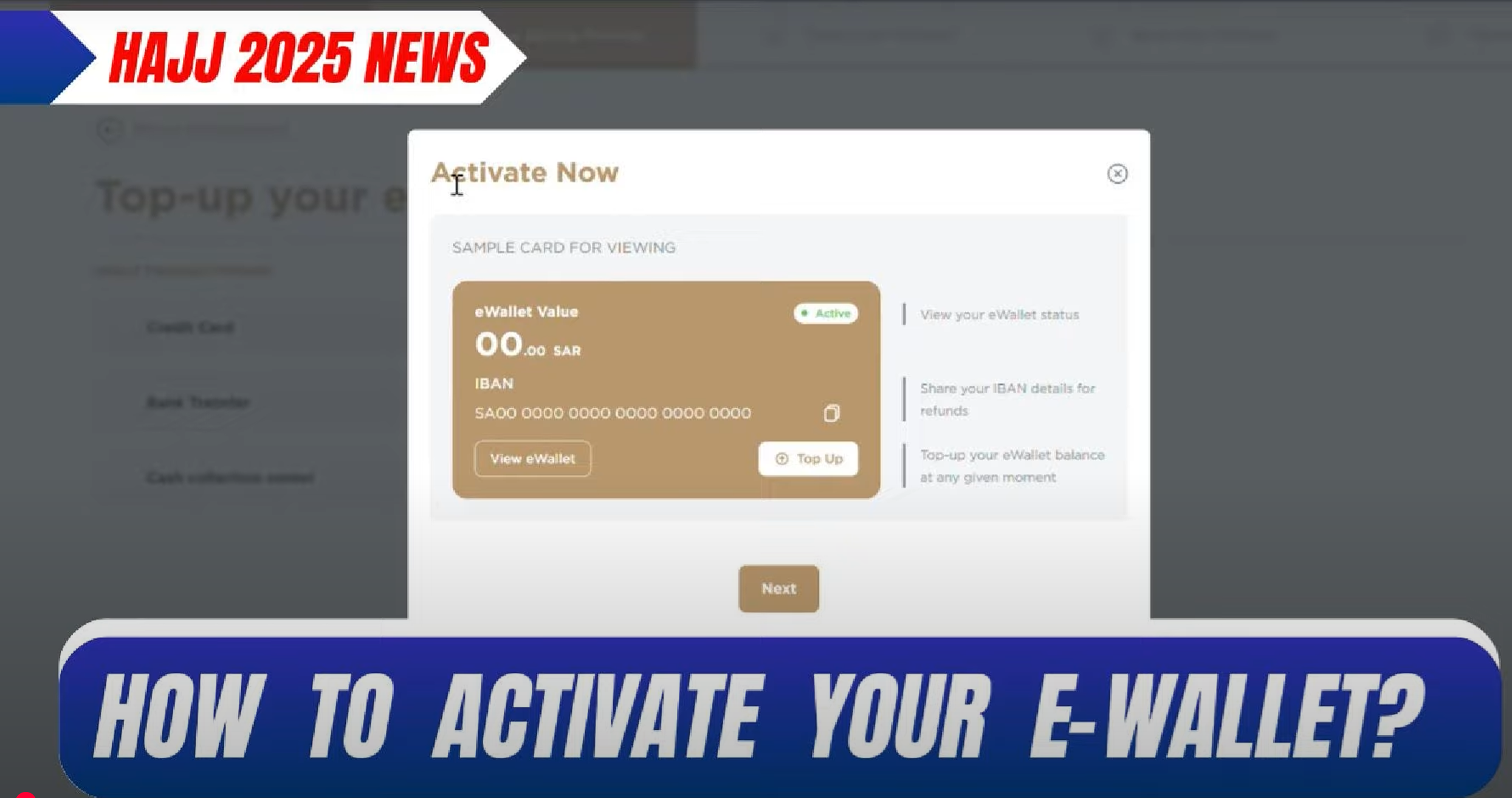 How to Activate and Top Up the E-Wallet on Nusuk for Hajj 2025