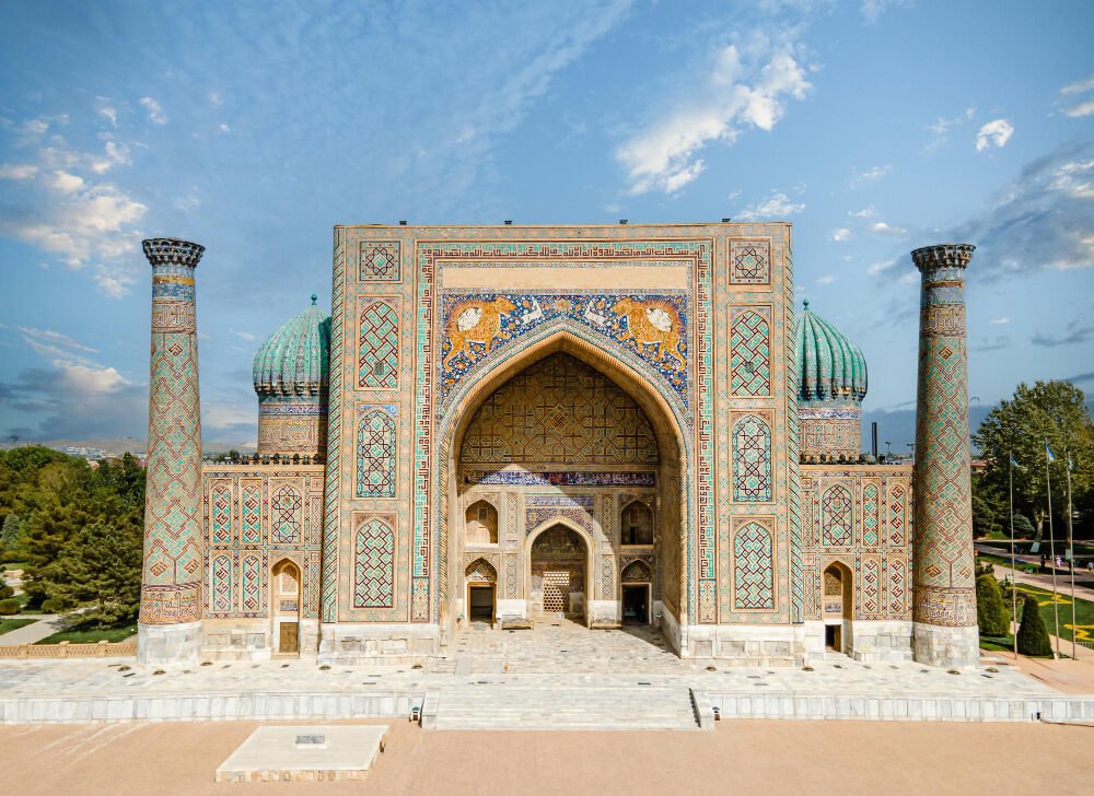 Timurid architecture in Samarkand on the old Silk Road