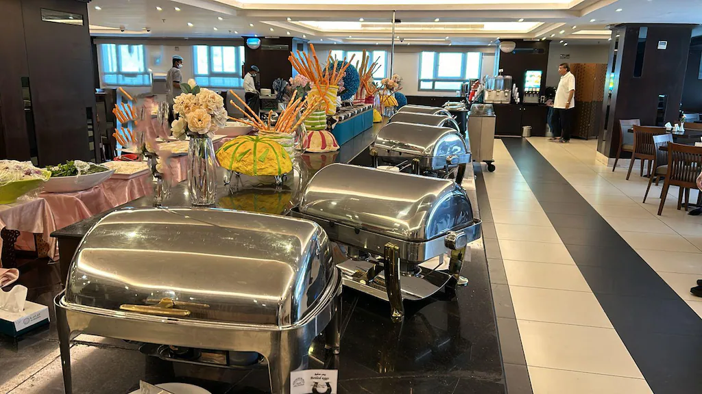 Open-buffet dining at Grand Al Massa Hotel