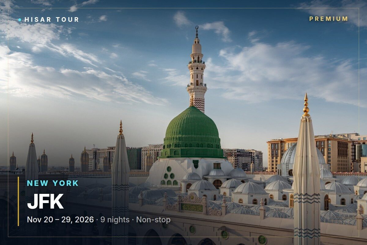 November Umrah from New York (JFK), Nov 20–29 2026 — Masjid an-Nabawi