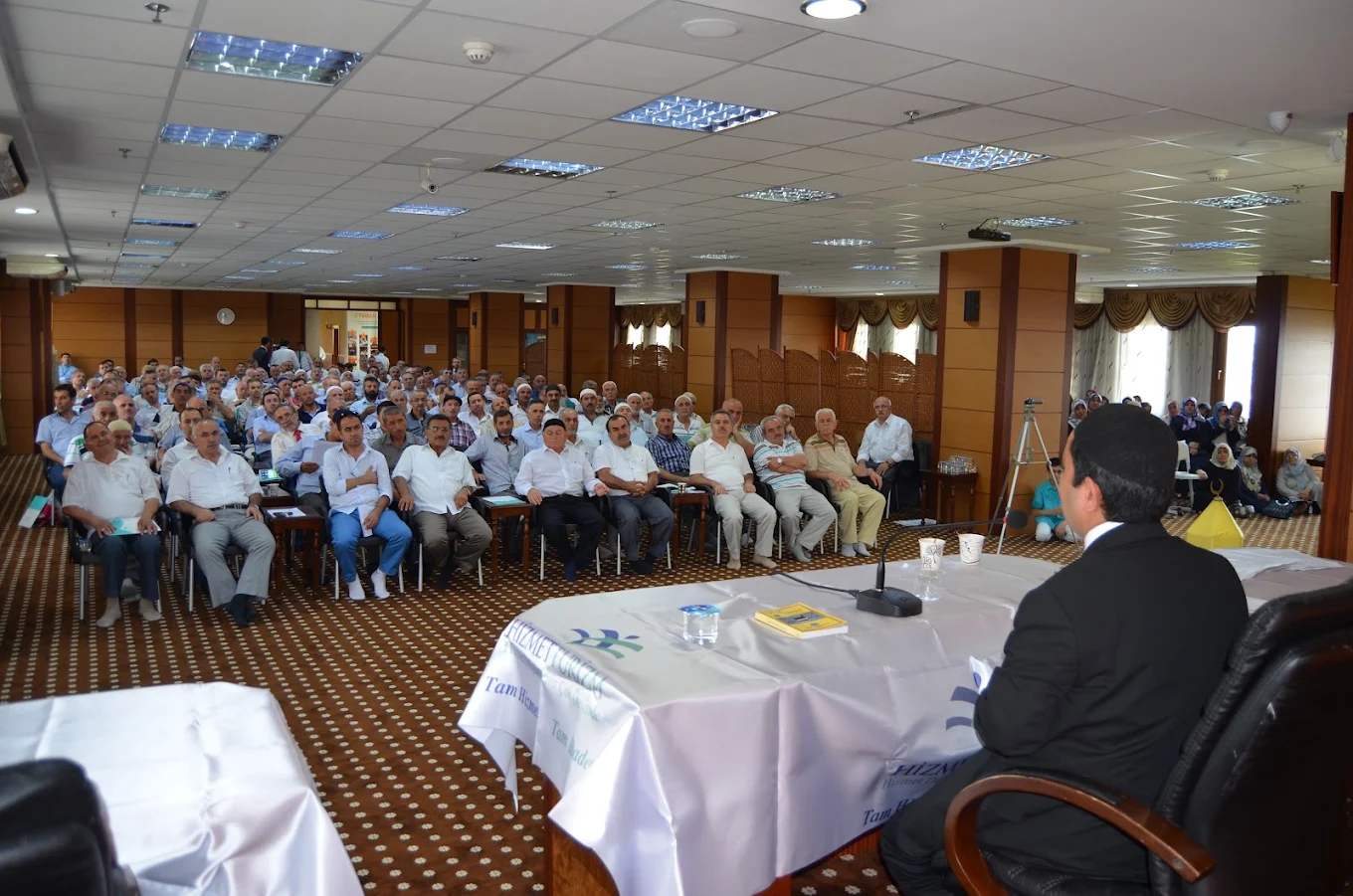 Pilgrims attending a Hisar Tour pre-departure seminar before Hajj
