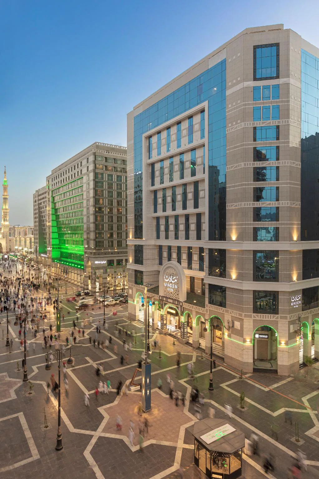 Maden Hotel on the pedestrian plaza beside Al-Masjid an-Nabawi in Madinah